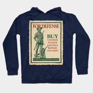 WWII Vintage Style Buy US Savings Bonds for Defense Hoodie